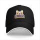 Black baseball cap with corgi dog and 'I'll Be Watching You' snack quote