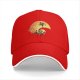 Black baseball cap with Halloween skull moon graphic design