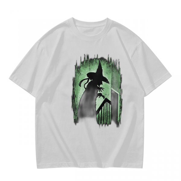 Olive T-Shirt With Spooky Witch Silhouette Halloween Graphic