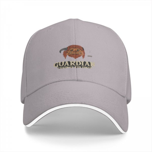 Black baseball cap with Ludo Guardian Friend of the Rocks print