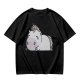 Olive Green T-Shirt With Crying Chubby Unicorn Rainbow Print