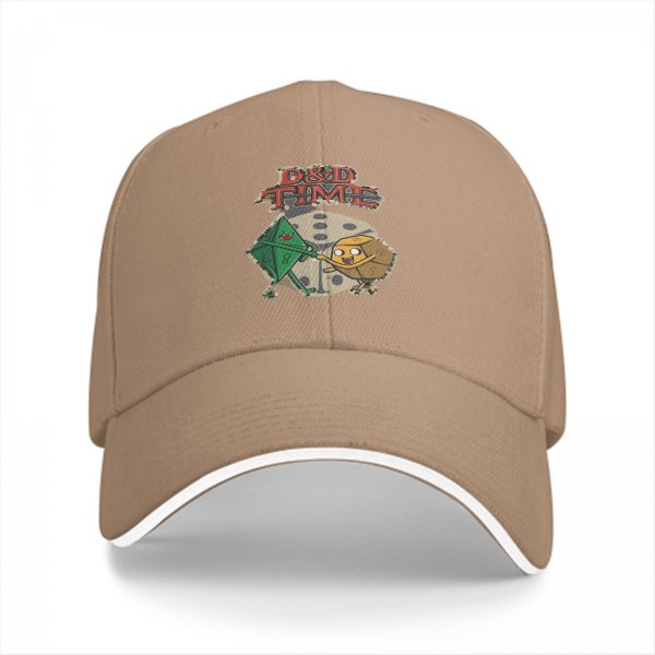 D&D Time Adventure Themed Baseball Cap With Dice Characters