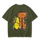 Olive green t-shirt with pear pi pie graphic design