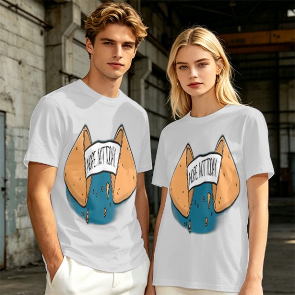 Olive T-Shirt With Funny Fortune Cookie 'Nope Not Today' Print