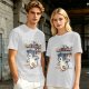 Olive t-shirt with 'If I seem a little strange that's because I am' penguin print