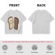 Olive T-Shirt With Surprised Light And Sad Burnt Bread Slices Graphic