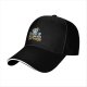 Black baseball cap with raccoon lifting weights and 'so i can eat garbage' text