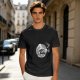 Olive Green T-Shirt With Wizard And Pizza Graphic Print