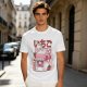 Olive T-Shirt with Strawberry Milk Carton Cat Shop Graphic