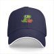 Black baseball cap with cute Tea Rex dinosaur graphic