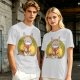 Totoro in Yellow Cardigan with Catbus Graphic T-Shirt
