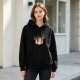 Black graphic hoodie with 'keeps the a-sad away' self care print