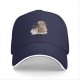 Black baseball cap with owl coffee and books graphic