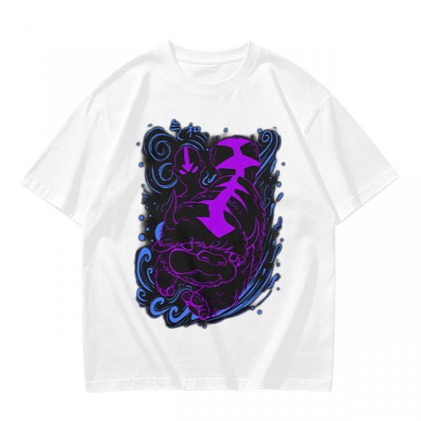 Olive Green T-Shirt With Neon Purple Avatar The Last Airbender Art Print
