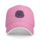 Black Baseball Cap With Purple Abstract Swirl Graphic Design