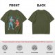 Olive T-shirt with Avatar Na'vi and Aang Pointing Meme Art