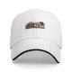 Black baseball cap with 'I Hate Fall' retro graphic print