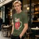 Olive T-Shirt With Cute Capybara In Christmas Hot Cocoa Mug Print