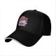 Black baseball cap with local monsters blood donation graphic print