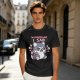 Olive t-shirt with angry gaming wolf graphic and funny apology text