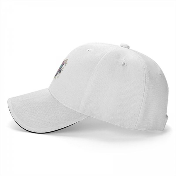 Black baseball cap with pastel handheld gaming and anime character print