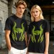 Olive Green T-Shirt With Monster Horned Claw Graphic Print