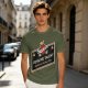 Olive green t-shirt with sarcasm genuine talent unfiltered mocking beer print