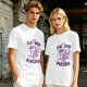 Olive t-shirt with a cute unicorn holding an axe and the text I will cut you into pieces