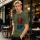 Schrödinger Things Cat Graphic Olive T-Shirt