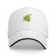 Black baseball cap with cute sad vegetable graphic print