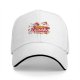 Black baseball cap with I'm here for the snacks graphic print