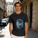 Olive T-Shirt With Anime Character Profile In Blue Cosmic Print