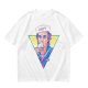 Olive T-Shirt with Steve Harrington Scoops Ahoy Ice Cream Graphic
