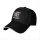 Black baseball cap with 'Not Sweet Just Salty' dancing popcorn graphic