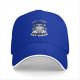 Black baseball cap with raccoon live fast eat trash graphic