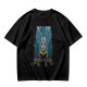 Olive Green T-Shirt With Cartoon Rabbit Character Graphic