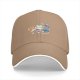 Black Baseball Cap With Cute Cats Eating Pizza Design