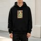 Black Hoodie With Earthbender Character Art Print