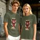 Olive Green T-Shirt With Critical Roll D20 Graphic