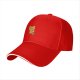 Black Baseball Cap With Cute Orange Cartoon Cat Graphic