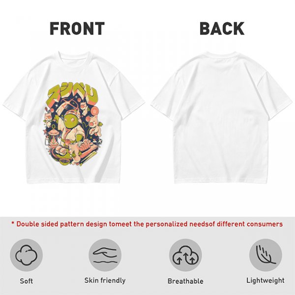 Olive T-Shirt With Final Fantasy Tonberry Moogle Sushi Art Print