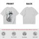 Olive T-Shirt With Cool Gray Cat Wearing Sunglasses Print