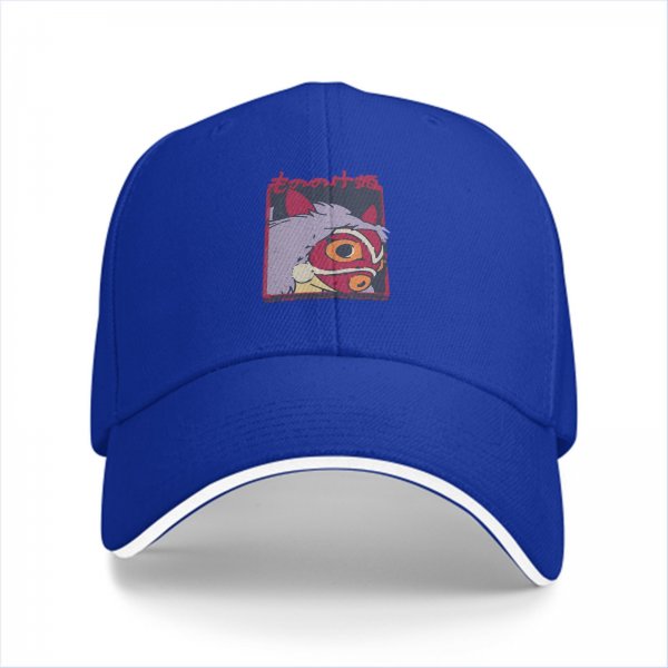 Black Baseball Cap With Princess Mononoke Mask Art Print