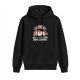 Black hoodie with sleeping unicorn rainbow 50% magic 50% done print