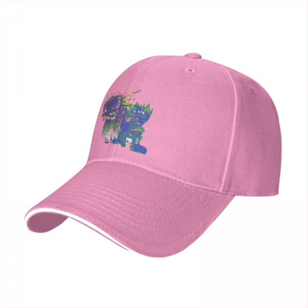 Black Baseball Cap With Anime Superhero Punch Graphic Print