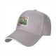 Black Baseball Cap with Anime Stamp Print Design