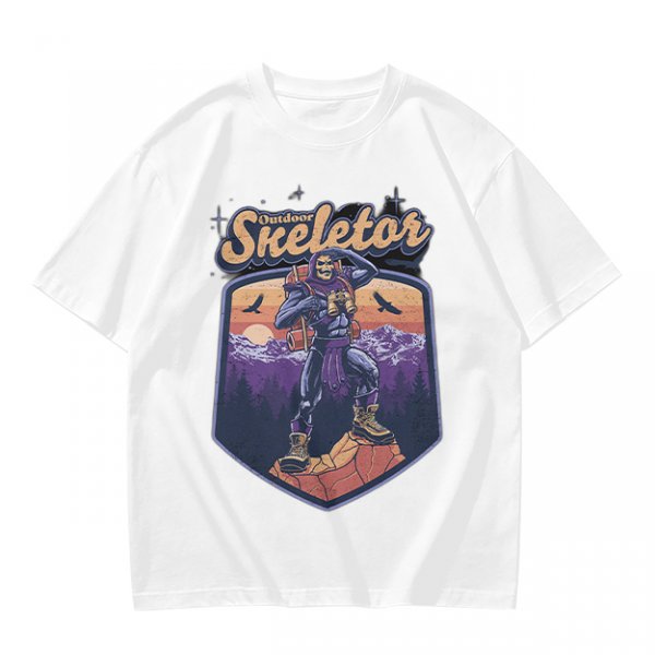 Outdoor Skeletor Hiking Graphic Olive T-Shirt