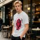 Olive Green T-Shirt With Cartoon D20 Vampire Graphic