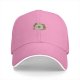 Black Baseball Cap With Cute Forest Spirit And Flower Print