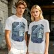 Olive T-Shirt Featuring Princess Mononoke Wolf Artwork